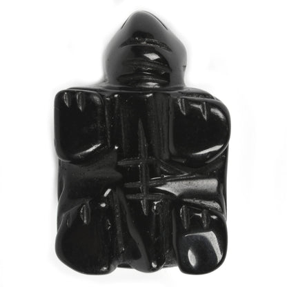Justinstones Black Obsidian Healing Crystal Guardian Turtle Tortoise Pocket Stone Figurines Carved Gemstone Crafts Home Decor 2 inch