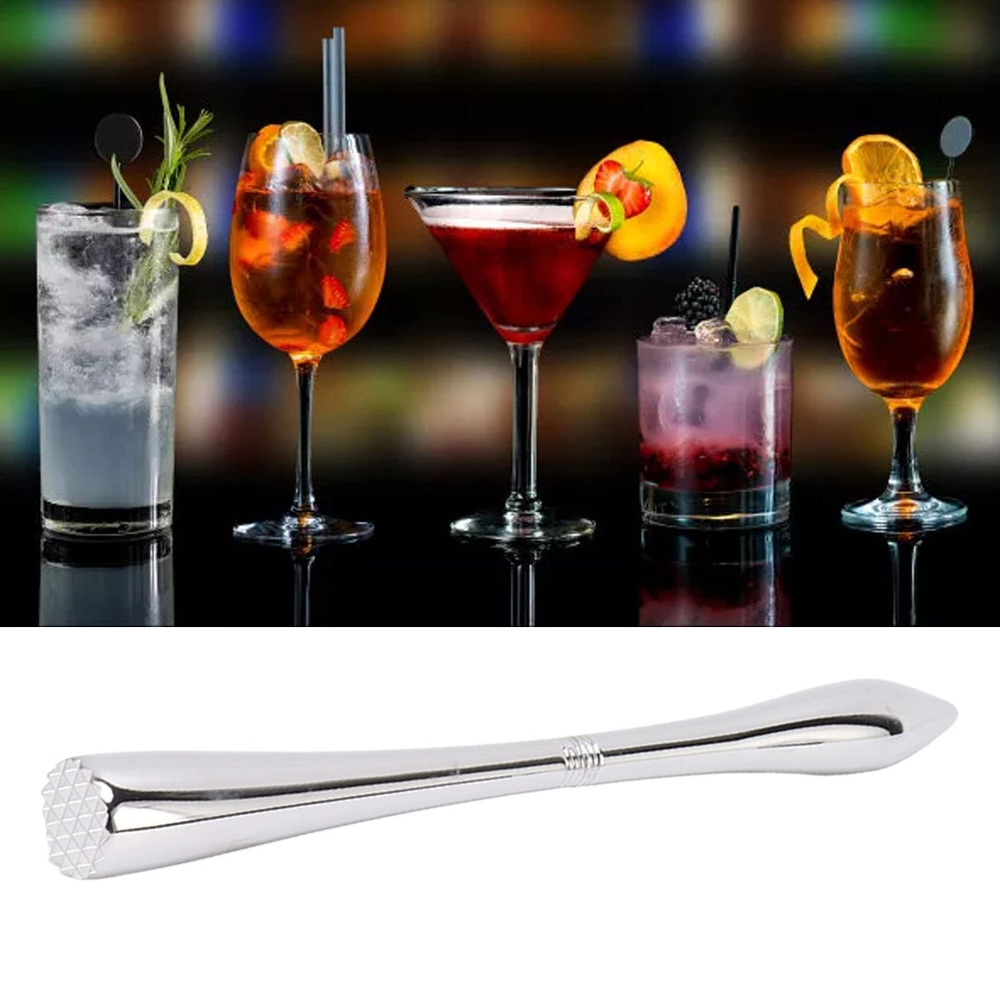 Kuuleyn Ice Pick,Ice Crusher,Pick Tool for Breaking Ice Ice Chipper Professional Manual Full Metal Food Grade Ice Crusher Stick for Kitchen Bar Restaurant Easy to Grip(B)