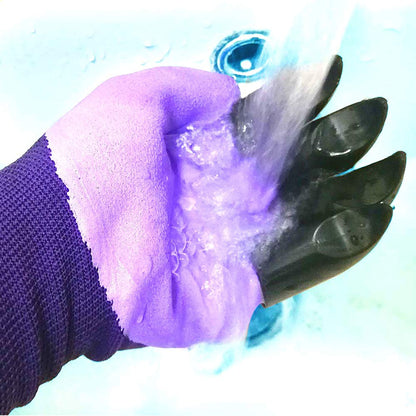 Famoy Claw Gardening Gloves for Planting, Garden Glove Claws for Women Purple