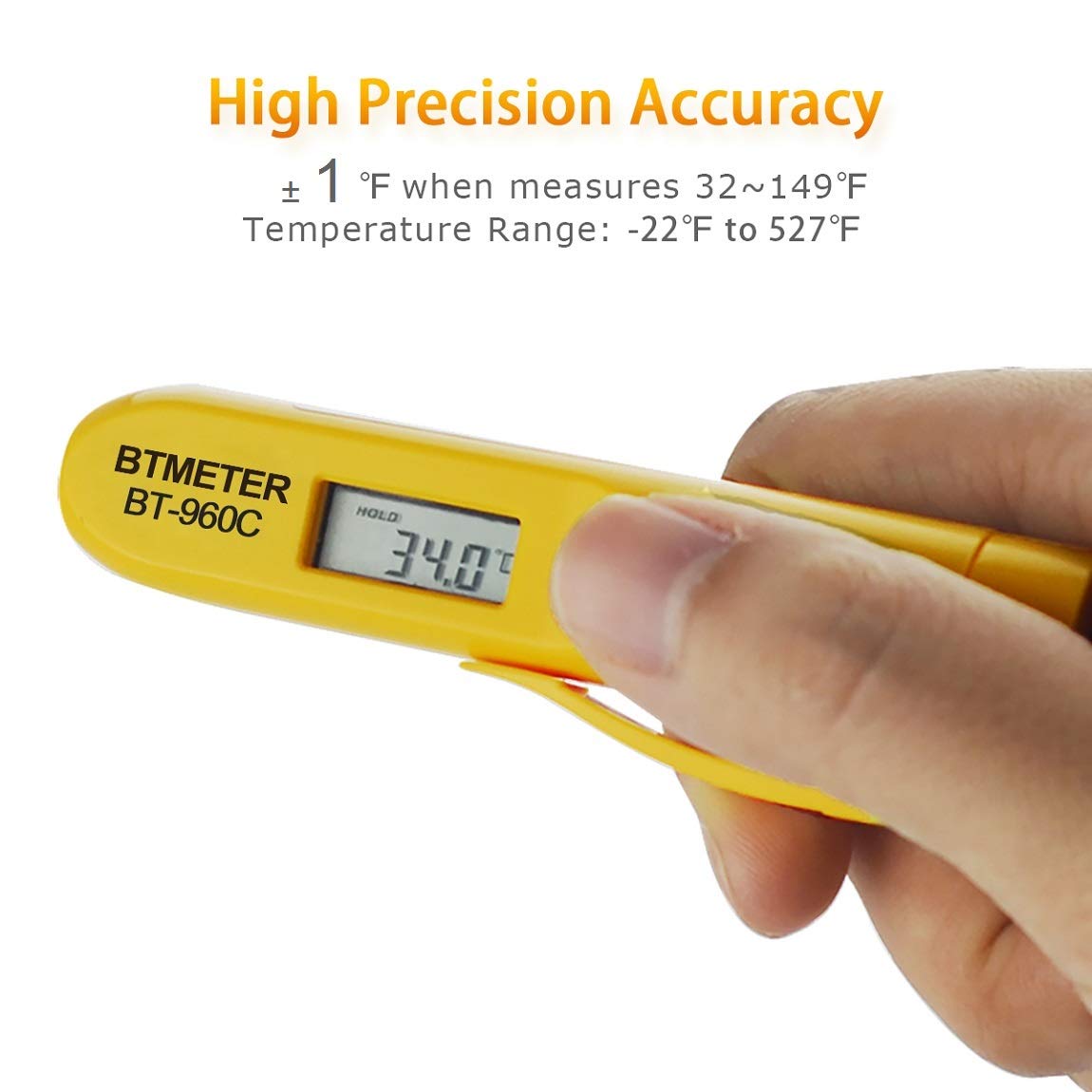 Mini Digital Infrared Thermometer, BTMETER BT-960C Temperature Pen for Instant Read Cooking, BBQ, Wine