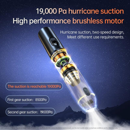 Handheld Car Vacuum Cleaner Cordless, 19000Pa High Power, 4 in 1 Portable Mini Vacuum for Car Home Office