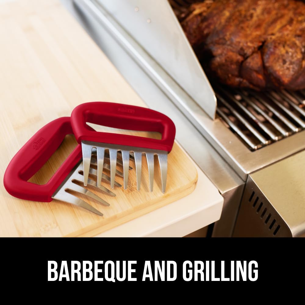 Gorilla Grip Oversized Stainless Steel Meat Shredder Claws for Shredding Chicken, Pulled Pork, and Meats
