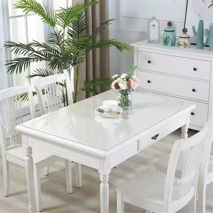 Royhom Clear Table Protector 42 x 90 Inch - 2mm Thick Plastic Table Cover, Clear Table Cover Protector Rectangle, Waterproof PVC Desk Mat for Coffee Table, Writing Desk, Dining Room, Dresser