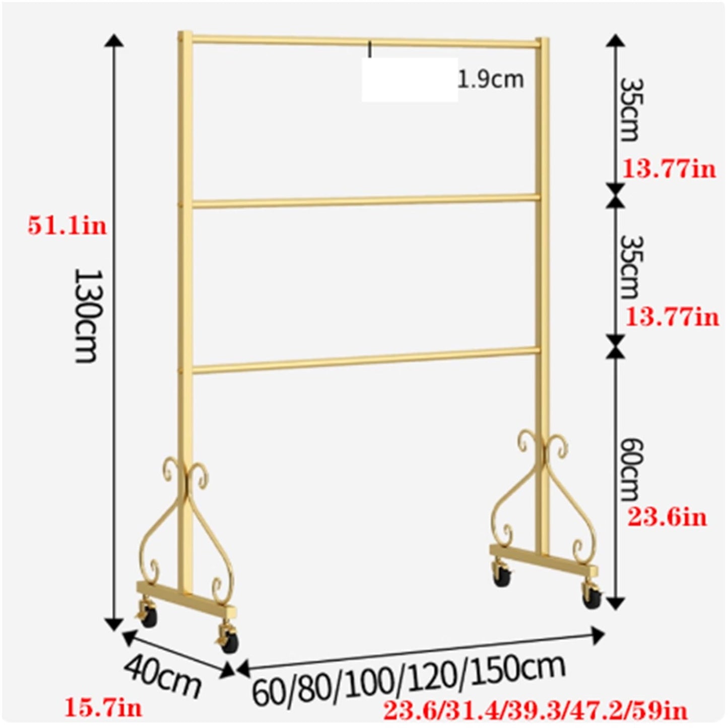 Mobile Lingerie Bra Rack Swimsuit Organizer Hanger, Anti-Slip, Underwear Display Stand with Wheels, Commercial Clothing Store Shelf, for Shorts,Hats, Sock, 3 Tier(Black,100 * 40 *