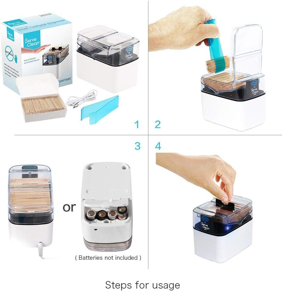 Smart Toothpick Dispenser, Chrome