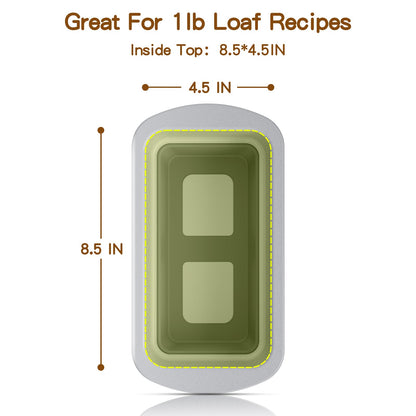 Jcrisova Loaf Pan, 8.5 x 4.5 Inch Pop-Out Bread Pans For Homemade Bread, Dishwasher Safe, Oven Safe to 446°F, for Banana Bread, Pound Cake and Meatloaf