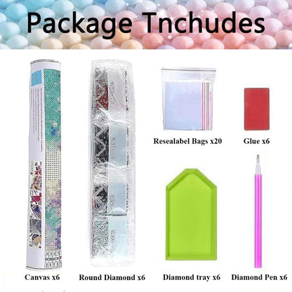 VIGEGU 6 Pack Diamond Art Kits for Adults,Forest Animals Diamond Painting Kit for Adults Beginners,Diamond Dots Gem Painting for Adults Home Decor 11.8x15.7inch