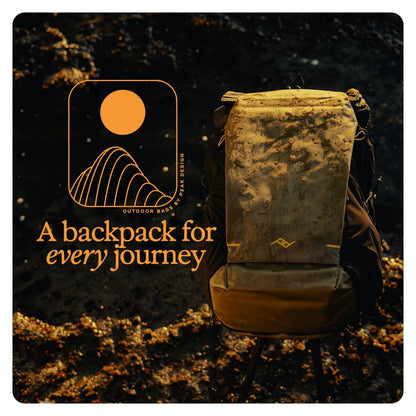 Peak Design Outdoor Backpack 25L, Kelp, Compact and Lightweight Frameless Daypack, Ultra Cinch Roll-Top Design, Ideal for Day Hikes, Camera Carry and Commuting, Versatile Backpack for Men and Women