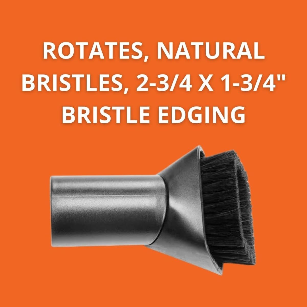 Fein Rotating Dusting Brush - Efficient Cleaning Attachment for Turbo Wet/Dry Dust Extractors, Natural Bristles, 2-3/4"