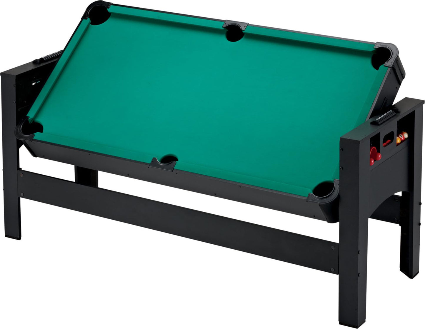 Fat Cat 3-in-1 6 Foot Flip Multi Game Table, Air Hockey Table, Pool Table, and Table Tennis Combo with 110V Motor, Includes Accessories