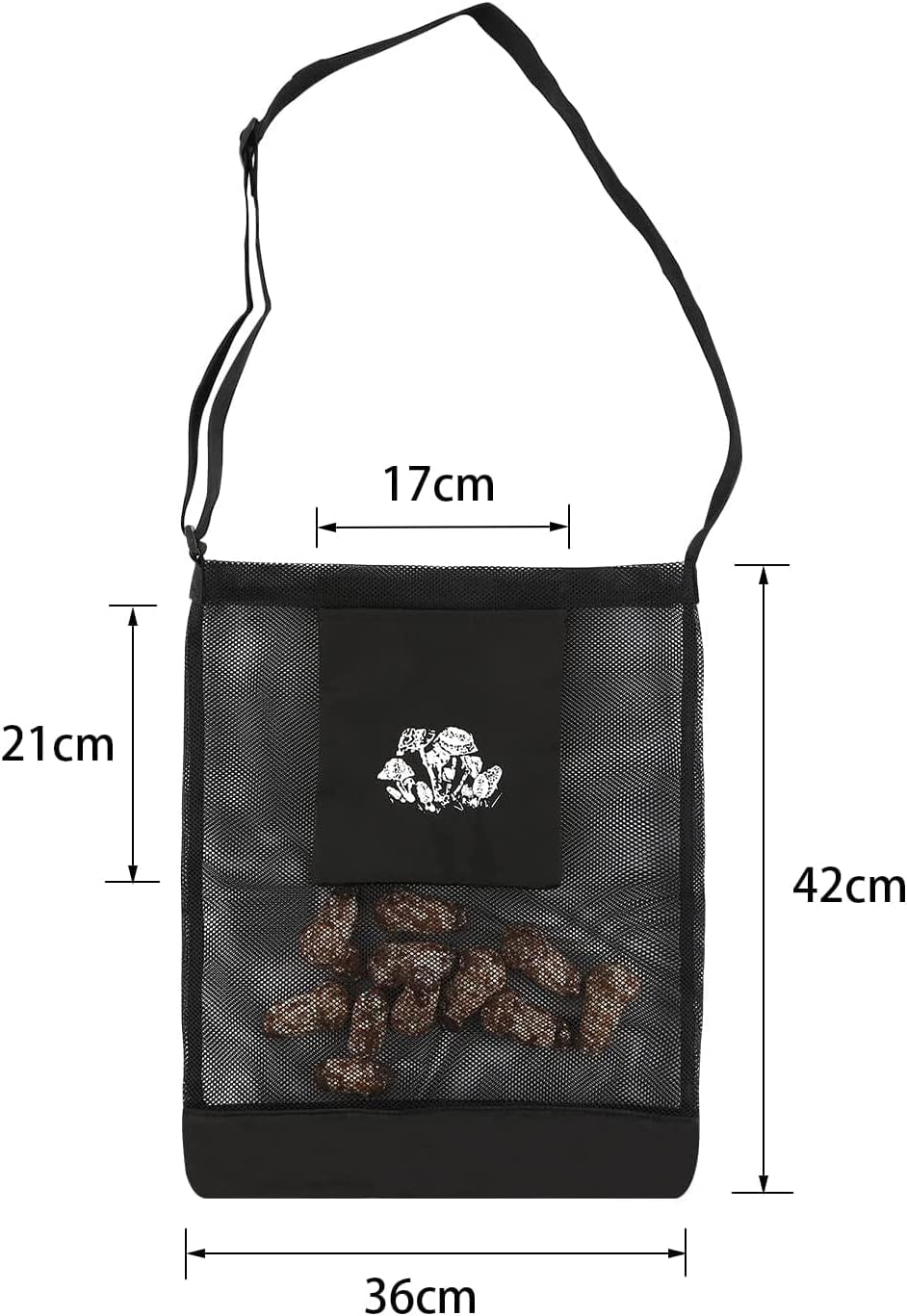 Qchengsan Foldable Mesh Harvest Basket for Fruits and Mushrooms