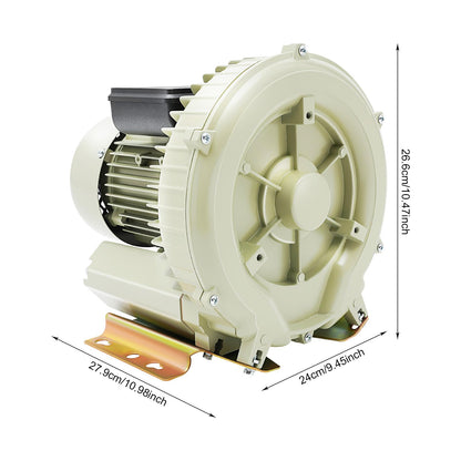 370W Commercial Air Pump Blower, Aquaculture Vortex High Pressure Air Blower, High Pressure Blower for Aquarium Seafood Pond, Seafood Pond Fish Tank Vortex Air Blower, for Liquid Filling Machines