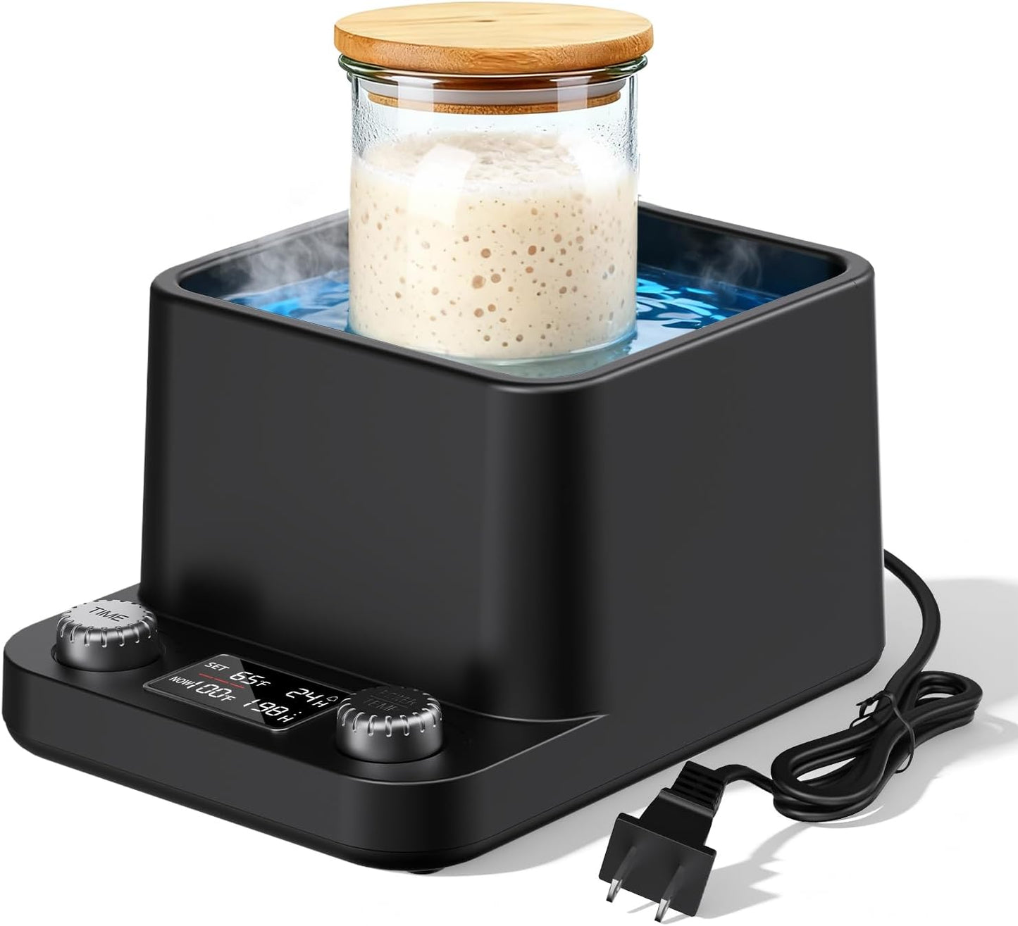 1F (70-104F) 50oz |198-h |360 Sourdough Starter Warmer | Water Bath Precise Thermostat Sourdough Warmer | For Jars
