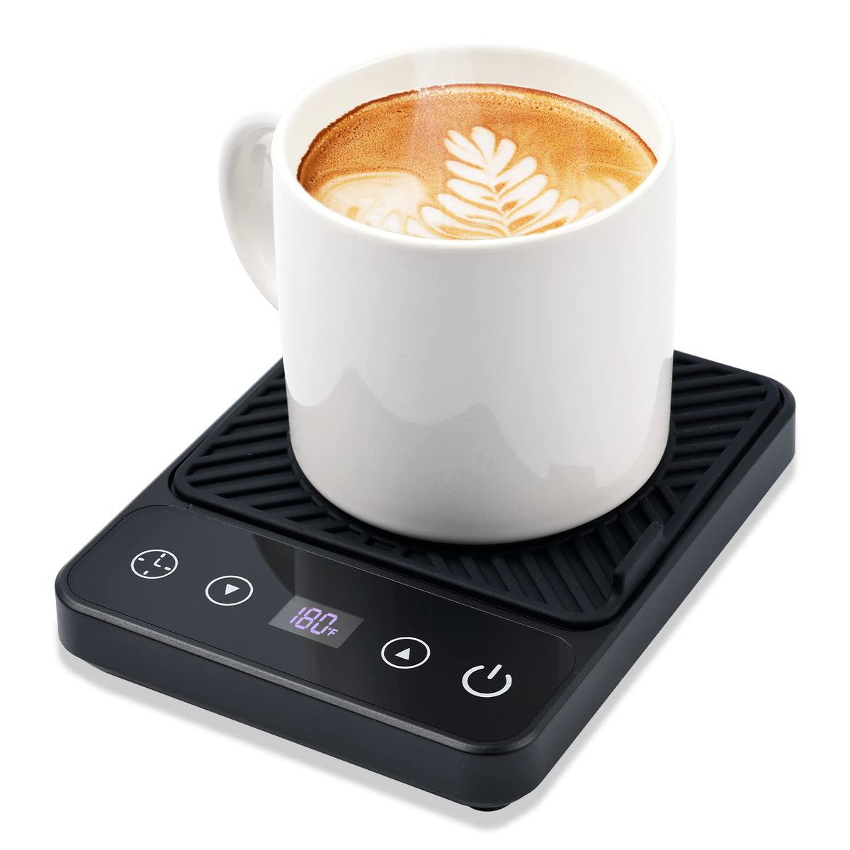 Mug Warmer - Electric Coffee Mug Warmer with Timer,Coffee Cup Warmer for Desk Auto Shut Off,Smart 6-Temperature Control, Coffee Accessories for Coffee Lovers, Black