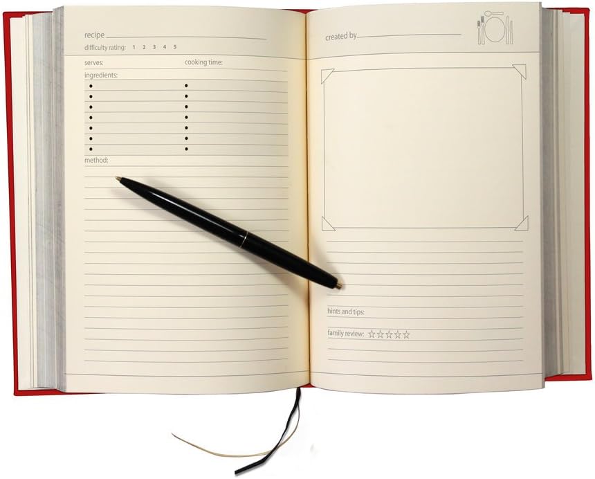 Suck UK Recipe Book to Write In Your Own Recipes | Blank Hardcover Cookbook & Journal for DIY Cooking