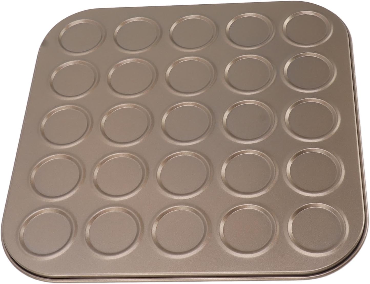 Muffin Top Pan, Non-Stick Coating Baking Tray for High Temperature Muffin Baking, 25 Hole Carbon Steel