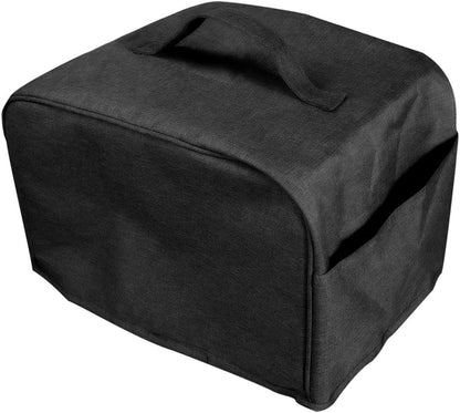 Large Dust-proof & Oil Proof Toaster Cover with Pockets, Fits Most Large Toasters (Black, 16' x 7.5' x 8')