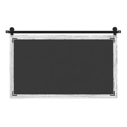 COGOOD Farmhouse Bathroom Mirror - 45 x 30 Large Rectangle Barn Door Mirror for Vanity, Bedroom, Living Room Wall Decor (White)