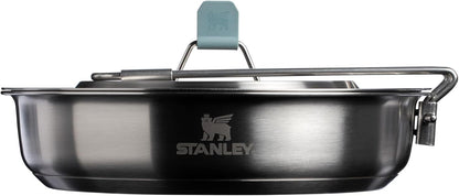 Stanley Wildfare Core 12-Piece Stainless Steel Cook Set - 1 Qt Fry Pan with Fold & Lock Handle | Camping Essentials