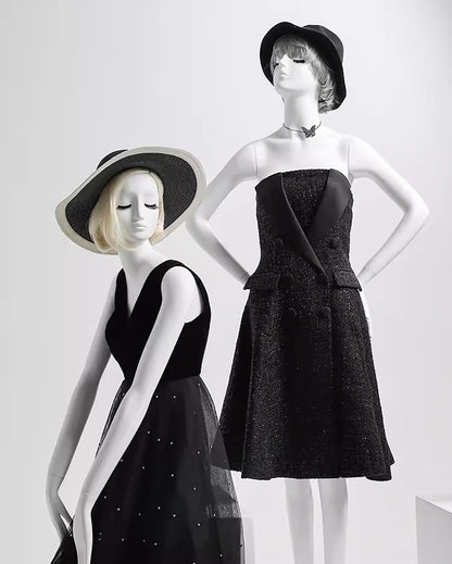 Tall Matte White Female Mannequin with Head - Detachable Dress Form Dummy for Retail, Online Shop & Home Display - Ideal Torso Body for Fashion Styling (Size: Style 1)