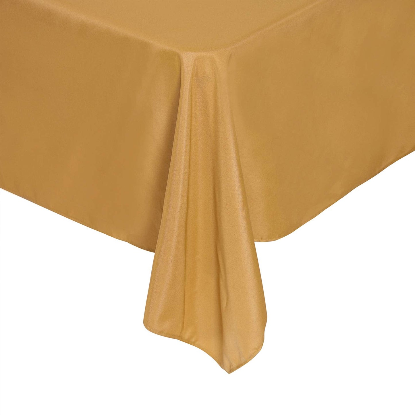 Cupuamon Rectangle Tablecloth 60x120 inch Washable Polyester Fabric Table Cloth for Wedding Party Dining Banquet Decoration（60x120, Gold）