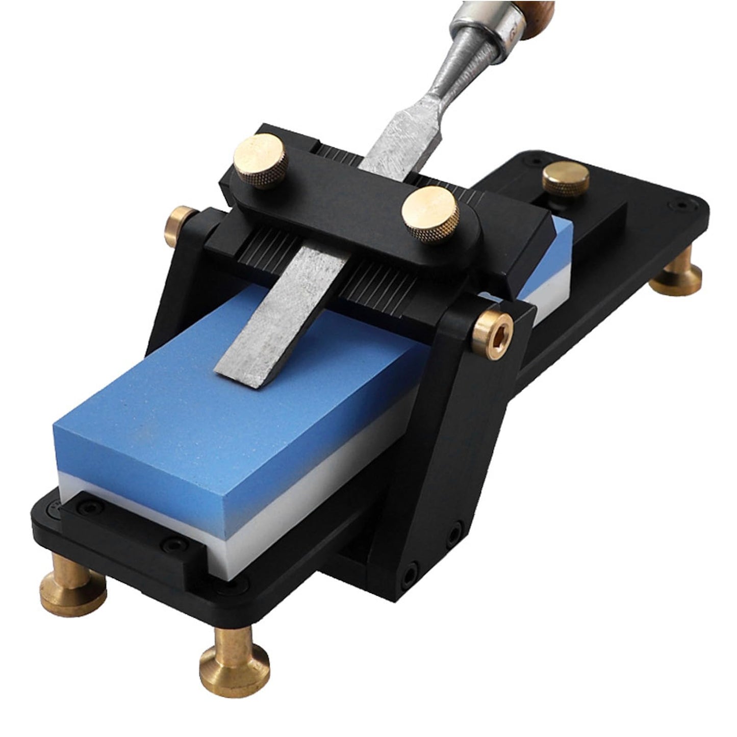 Fixed Angle Whetstone Set Knife Sharpening Stone Kit Knife Polished Stone Grinding Frame Woodworking Tool for Woodworking Carving Chisel Knife