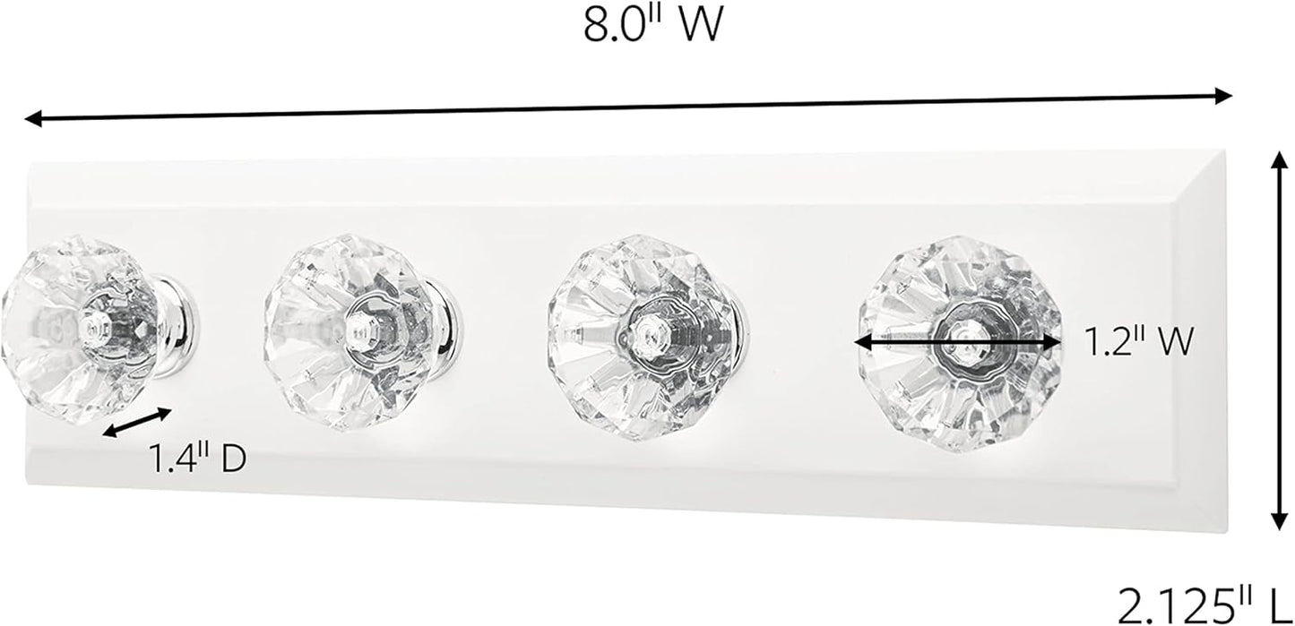 Command Crystal Knob Jewelry and Scarf Rack, Holds up to 2 lb, 2 Scarf Organizers with 8 Command Strips for Bedroom