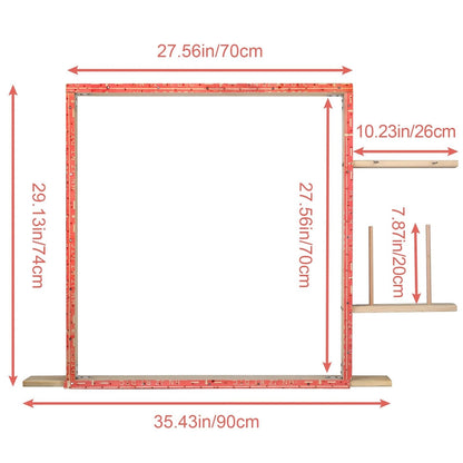 Cross Stitch Stand 80/90cm Tufting Frame Large tuft Rug Punch Needle Carpet Making(90x90cm)