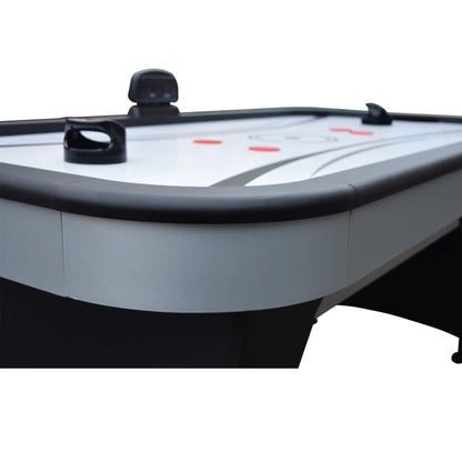 Hathaway Silverstreak 6 Ft Air Hockey Table for Home Game Room - With LED Scoring, High-Output Blower, Scratch-Resistant Surface, Strikers & Pucks - Black Finish