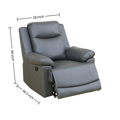 Trygoal Manual Recliner Chair, Nursery Rocking Chair, Lazy Boy Recliner Chair for Adults, Gaming Recliner wih Overstuffed Arms, Suitable for Home Theater, Living Room, Bedroom, Deep Gray