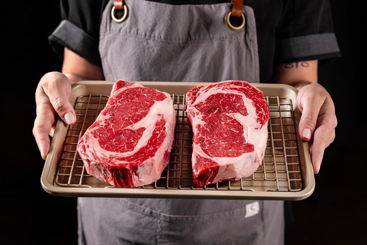 Certified Angus Beef Roasting Pan with Wire Rack – Heavy-Duty Non-Stick Perfect for Reverse Searing