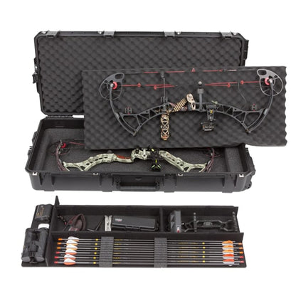 SKB Cases iSeries One Size Compact Ultimate Hard Exterior Waterproof Single Double Bow Utility Carrying Case for Hunting, Black
