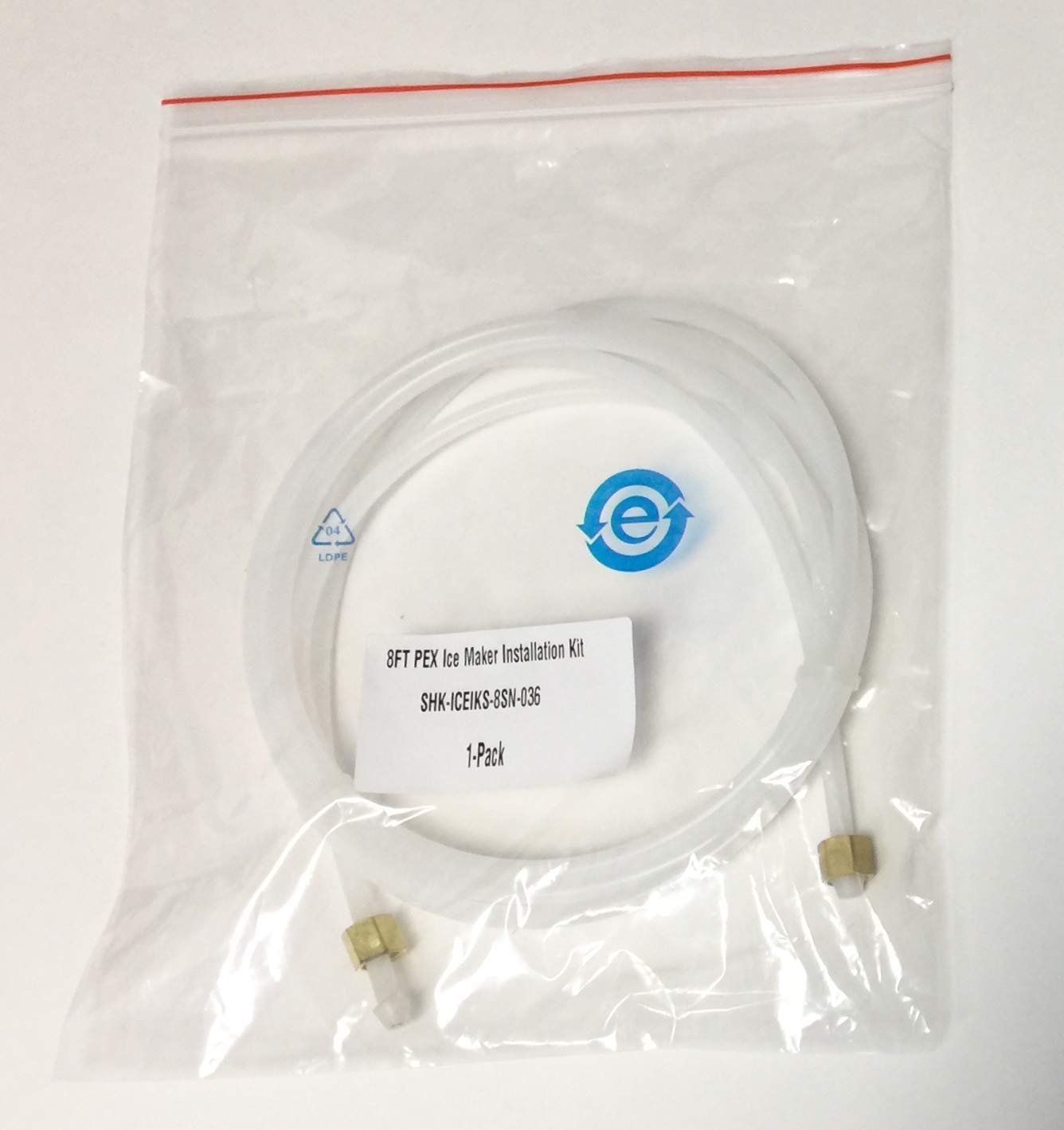 8FT Shark Industrial PEX Tubing Ice Maker Water Connector, 1/4" Comp Fitting