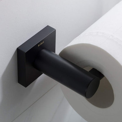 KRAUS Ventus Bathroom Toilet Paper Holder, Matte Black Finish, KEA-17729MB