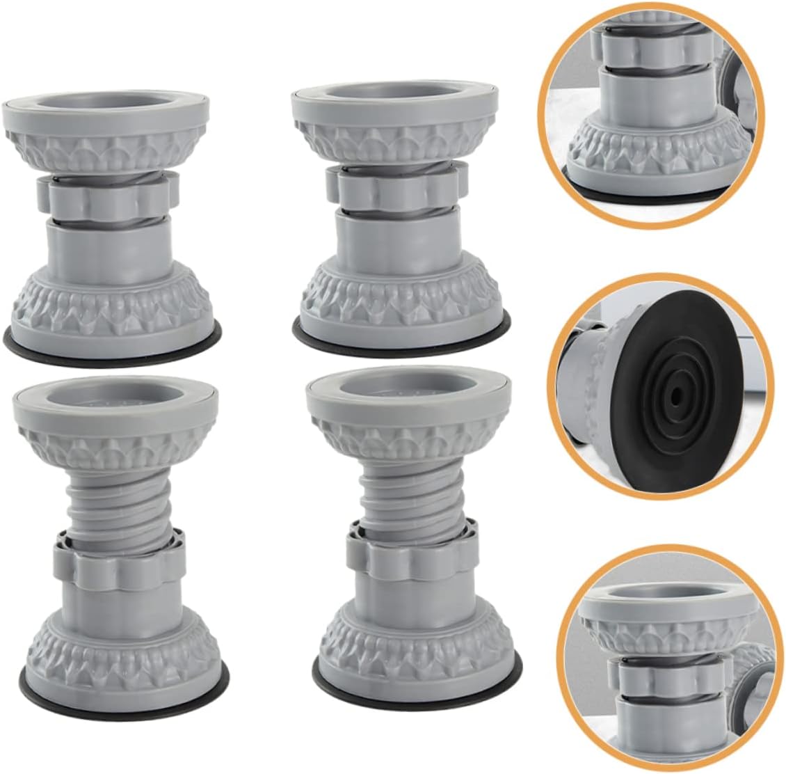 Housoutil 4pcs Anti Vibration Pads for Washing Machine, Washer Leg Stabilizer Support