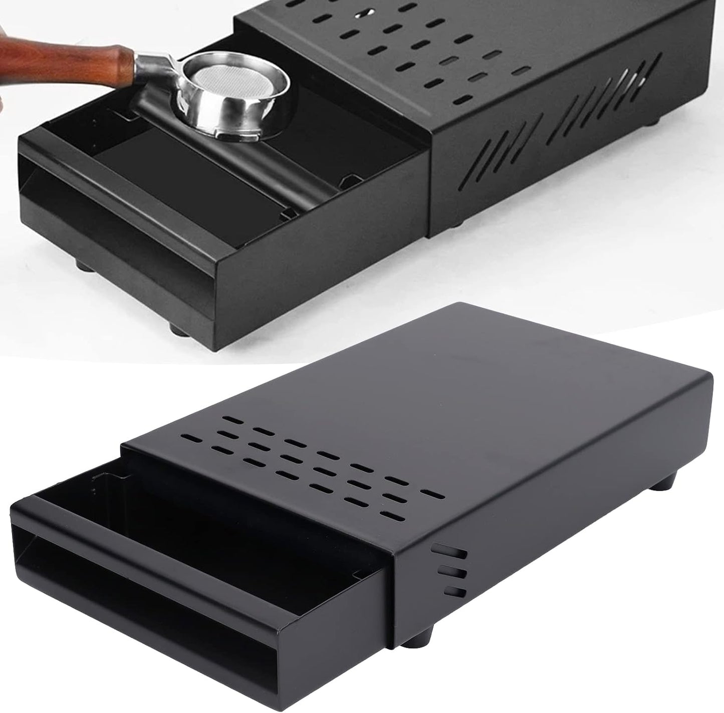 Stainless Steel Coffee Knock Box Drawer, Thickened Coffee Residue Powder Box for Household Shop, Coffee Machine