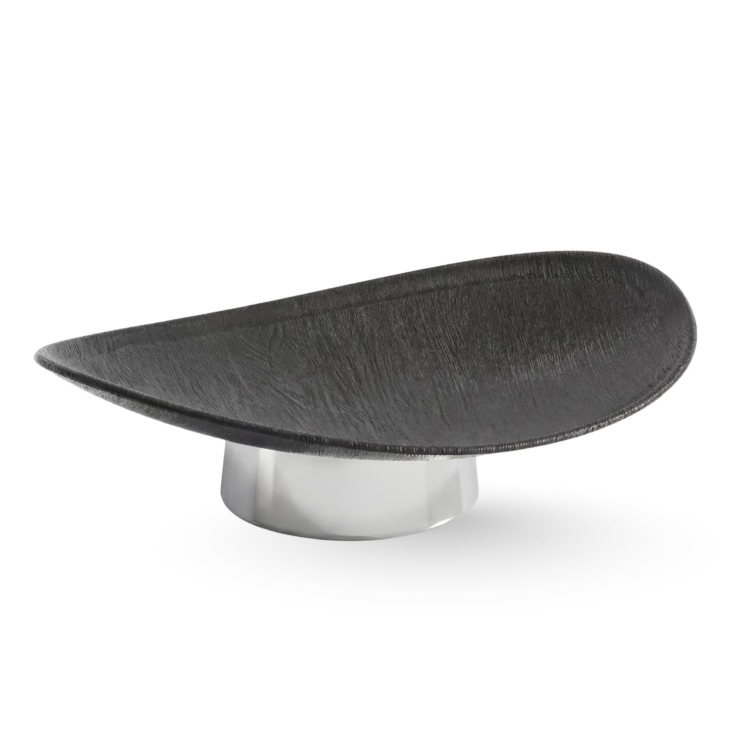12" Modern Decorative Fruit Bowl for Kitchen Counter - Unique Egg-Shaped Pedestal Centerpiece Bowl for Dining Table, Abstract Resin Catchall Key Bowl for Entryway Table, Chic Coffee Table Decor Gift