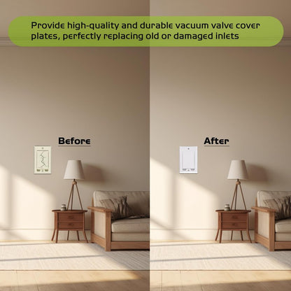 Central Vacuum Square Door Low Volt Inlet Wall Plate for Nutone Beam VacuFlow Electrolux Central Vac Systems -Inlet Valve Plate Fits Central Vacuum Accessories (2 Pack - No Electrical Inlet Connector)