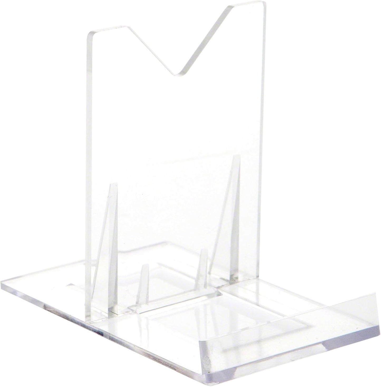 Plymor Clear Acrylic Sliding-Back Adjustable Display Easel, 3.125" H x 2.25" W x 3.5" D (2 Pack)