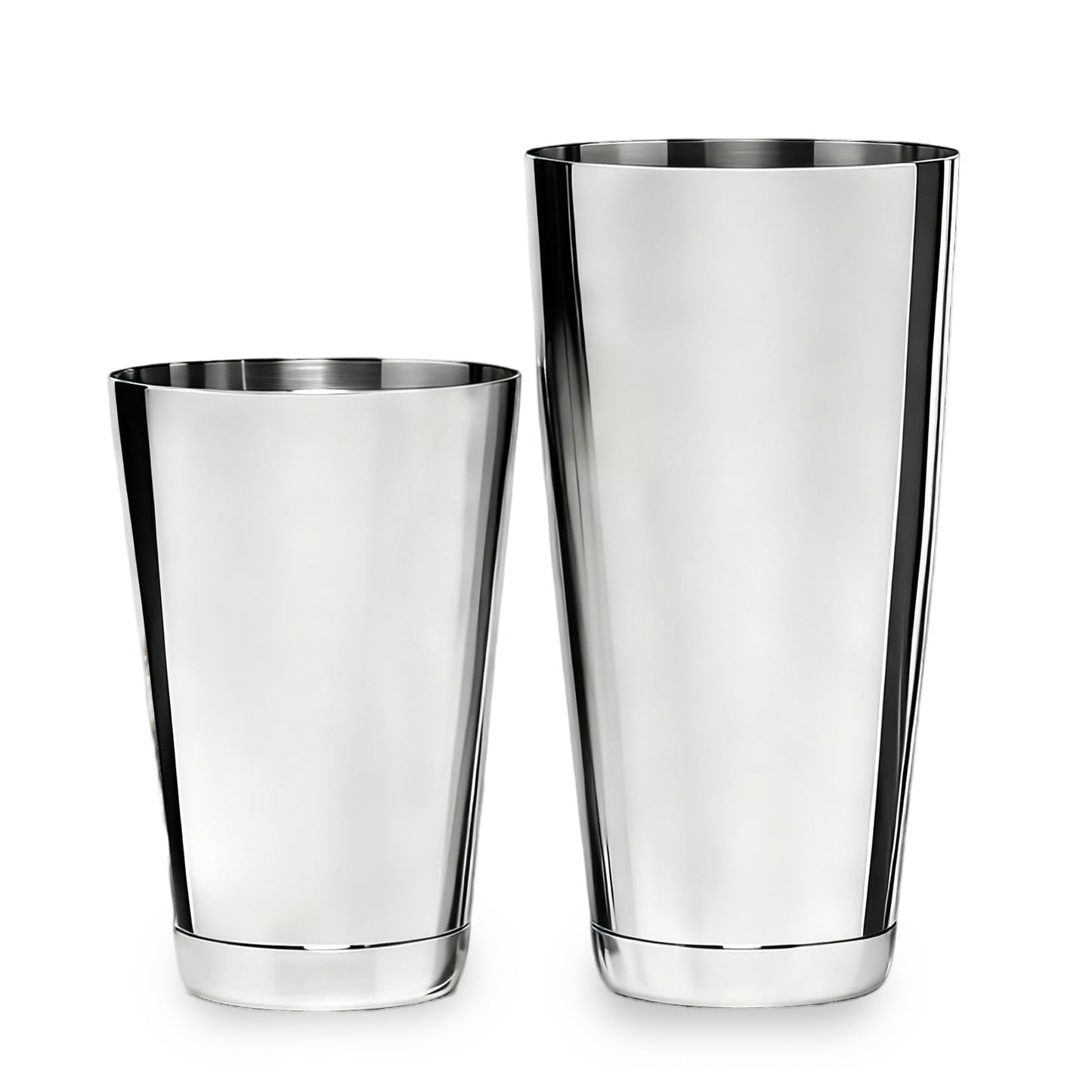 Boston Cocktail Shaker, 18oz & 28oz 2-Piece Tins, Professional Bar Shaker for Bartending, Cocktail Shakers, Essential Bar Tools for Mixing Drinks（Sliver）