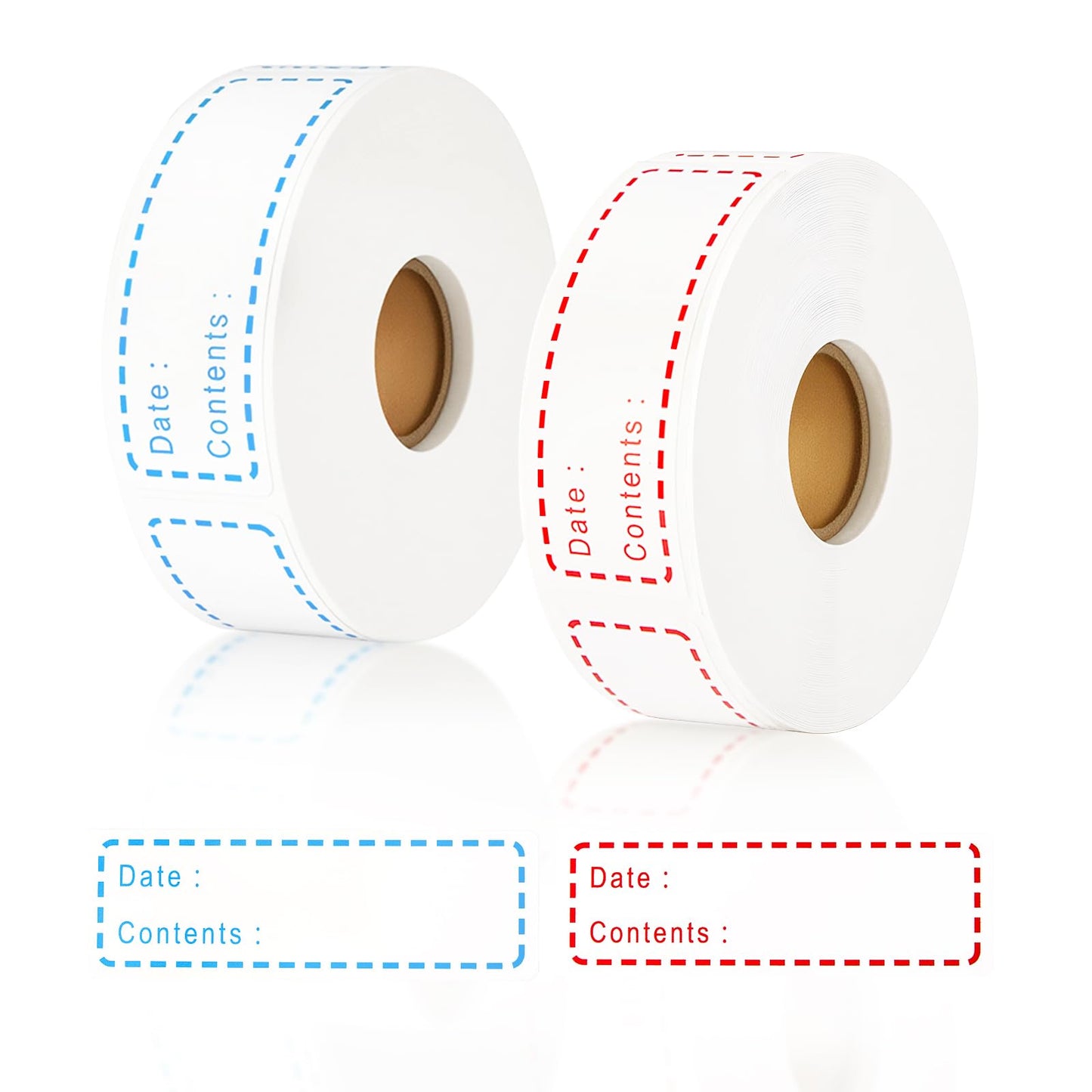 1000 Pcs Removable Freezer Labels, 1x3 Inch Waterproof Oil Resistant Food Storage Stickers, No Residue Easy Peel Date Content Labels for Kitchen Containers, Glass Jars & Restaurants