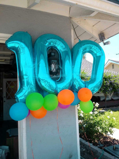 Number 9 Balloon by [Brand Name] - 40 Inch Light Blue Giant Foil Balloon for 9th Birthday Party Decorations