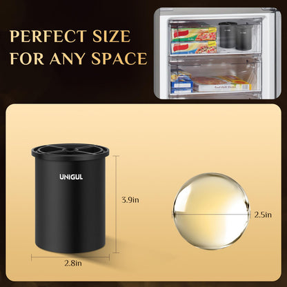 Clear Ice Cube Maker, 2.5" Stainless Steel Crystal Clear Ice Ball Maker, Non-BPA Premium Silicone Ice Cube Molds for Whiskey & Cocktails, Easy-Release Sphere Ice Maker, Bourbon Gifts for Men (1 PACK)