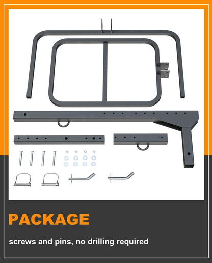 Autoholic Upgraded RV Hitch Mount Kayak Rack Height Adjustable Vertical Kayak Carrier for RV, Truck, SUV Holds 2 Kayaks up to 12' & 150LBS & 2'' Hitch Receiver