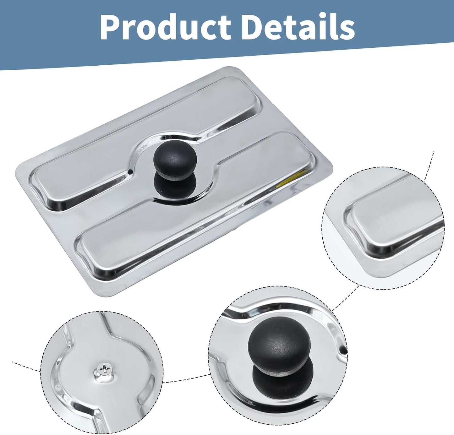 2pcs Toaster Dust Cover, Stainless Steel Top Cover, Electric Bread Maker Upper Cover for Bread Machine