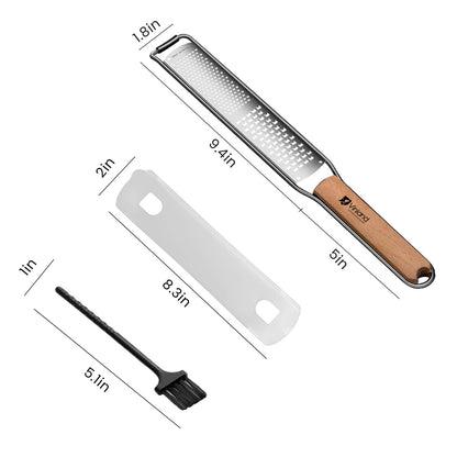 Citrus Lemon Zester & Cheese Grater (Razor-Sharp Stainless Steel Blade & Protect Cover) For Citrus, Parmesan Cheese, Lemon, Ginger, Garlic, Chocolate, Nutmeg, Vegetables and Fruits - Dishwasher Safe