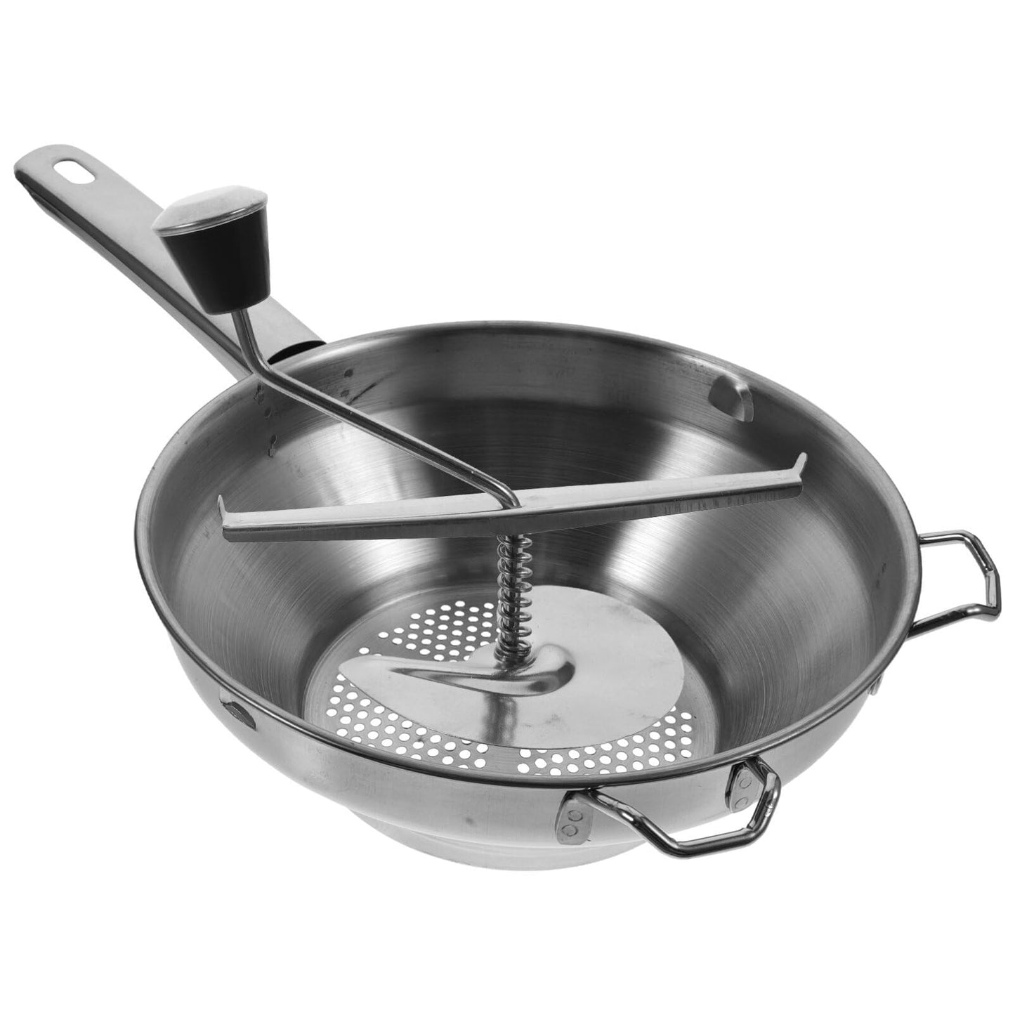 Lurrose Manual Potato Presser Stainless Steel Ricer for Home Kitchen - Easy Crank Potato Masher for Mashed Potatoes Sweet Potatoes Squash and Vegetables - Aluminum Alloy 13.77X7.59X2.75 Inch