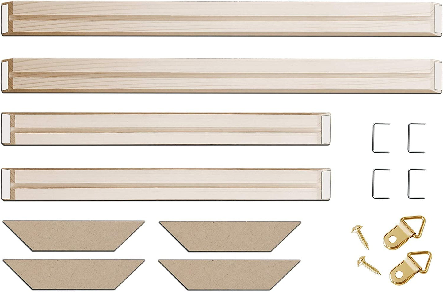 DIY Solid Wood Canvas Frame Kit with Stretch Bar - Customized Wooden Art Frames for Paintings - Easy-to-Build Canvas Stretching System - Wall Art & Oil Painting Accessories (12" x 12")