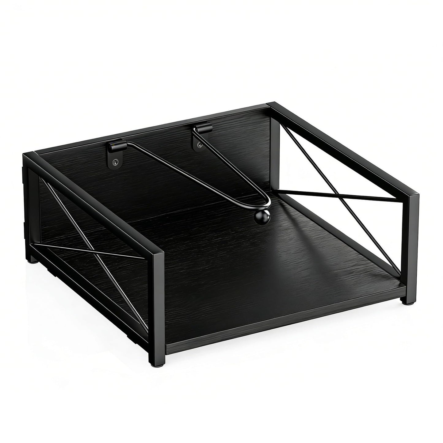 Three Colors Napkin Holder for Table, Farmhouse Napkin Dispenser with Weighted Arm, Rustic Wood Napkin Holders for Paper Napkins,Kitchen, Dining Table (Black)