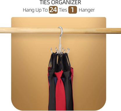 ZEDODIER Belt Hanger 2 Pack, Maximum 24 Storage Capacity, Organizer for Belt, Bra, Tank Top, Tie, Scarf